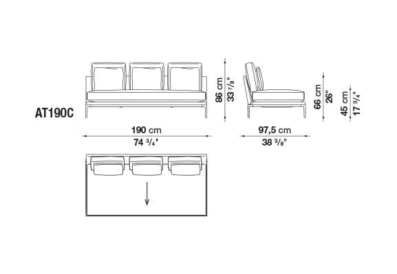 Кожаный диван B&B Italia Атолл ARCH-00112726 - Вид №32