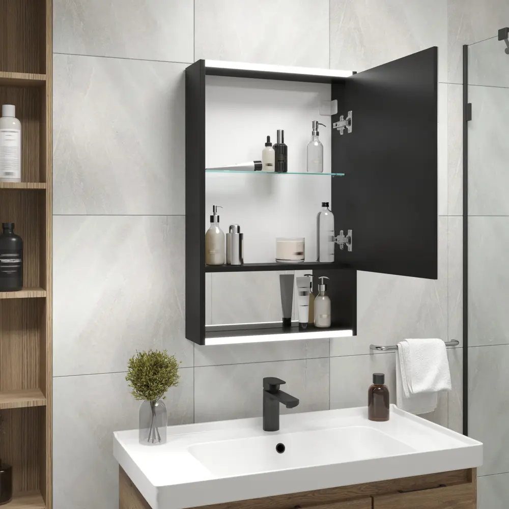 Зеркальный шкаф Santreyd Line с LED-подсветкой и доводчиком 87893872 Line LED STLM-0076043 - Вид №6