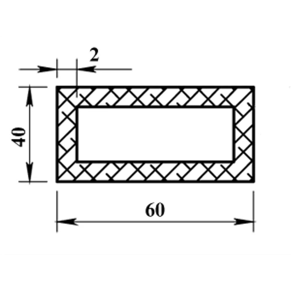 Алюминиевый профиль Santreyd прямоугольный 60×40 мм для конструкций 12362527 STLM-1006177 - Вид №4