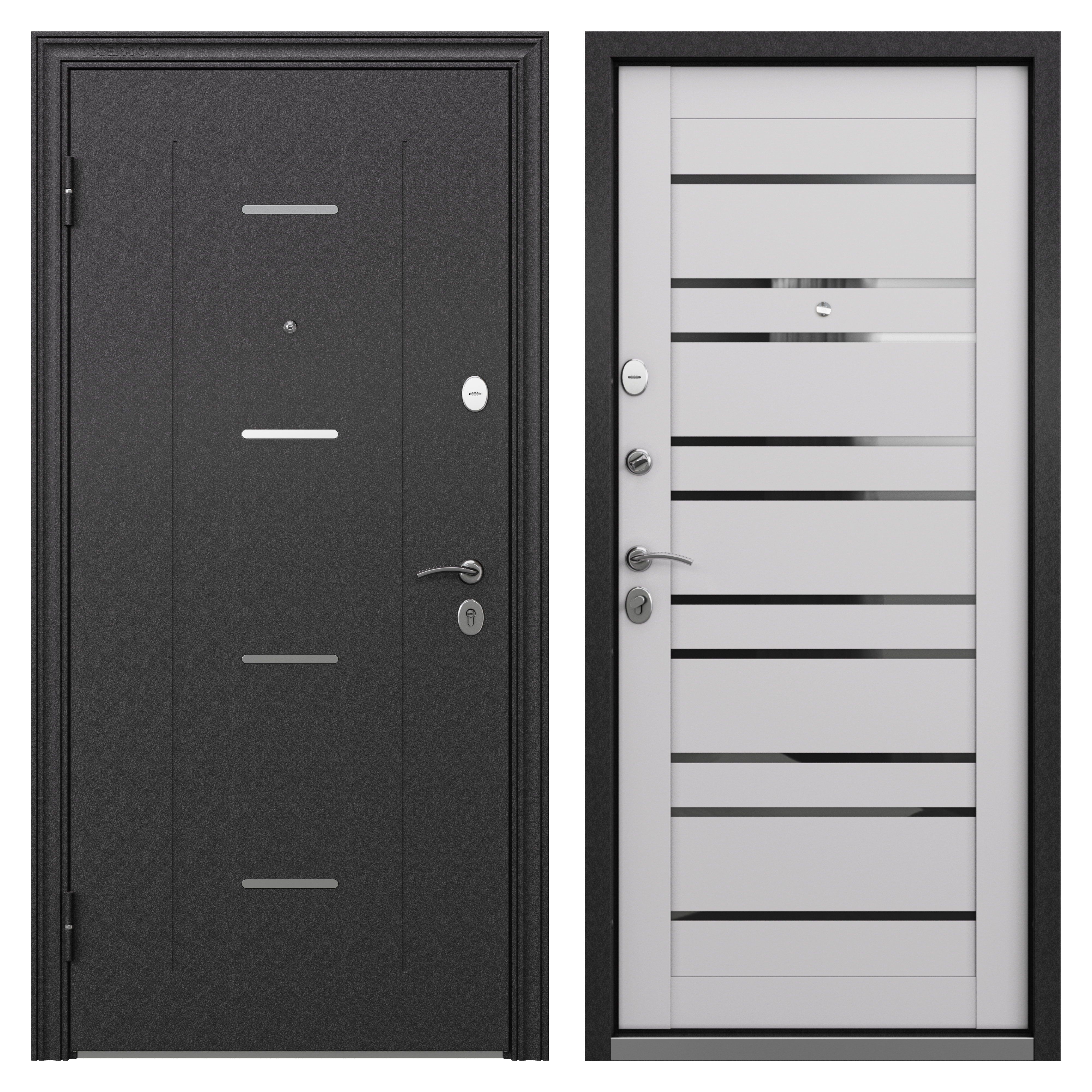 84428365 Дверь входная металлическая Страйд Уна 950 мм левая цвет черный STLM-0049889 TOREX