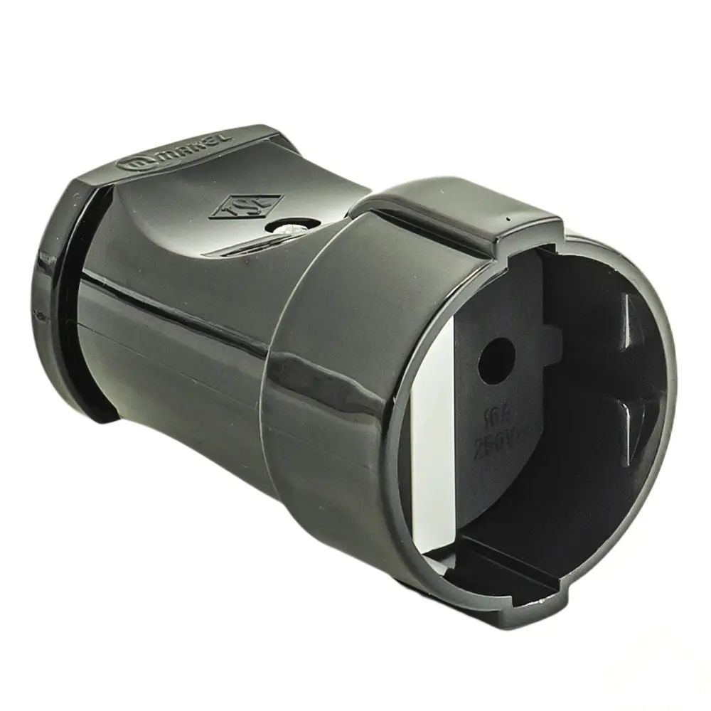 Розетка чёрная Makel 220 В STLM-2147970