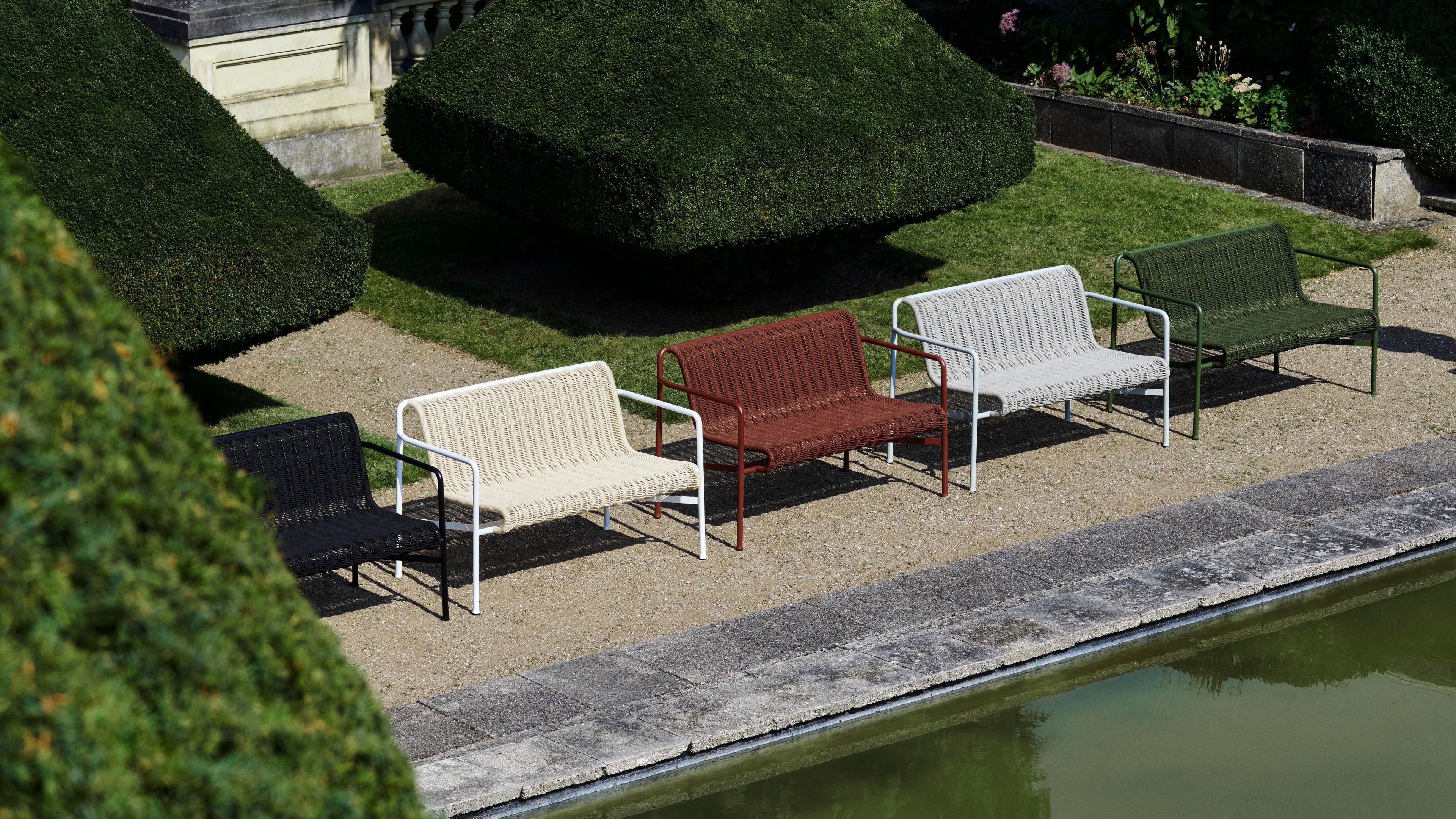 Садовая скамейка со спинкой In Stock Hay ARCH-00032352 - Вид №3