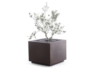 Окрашенный металлический квадратный плантатор