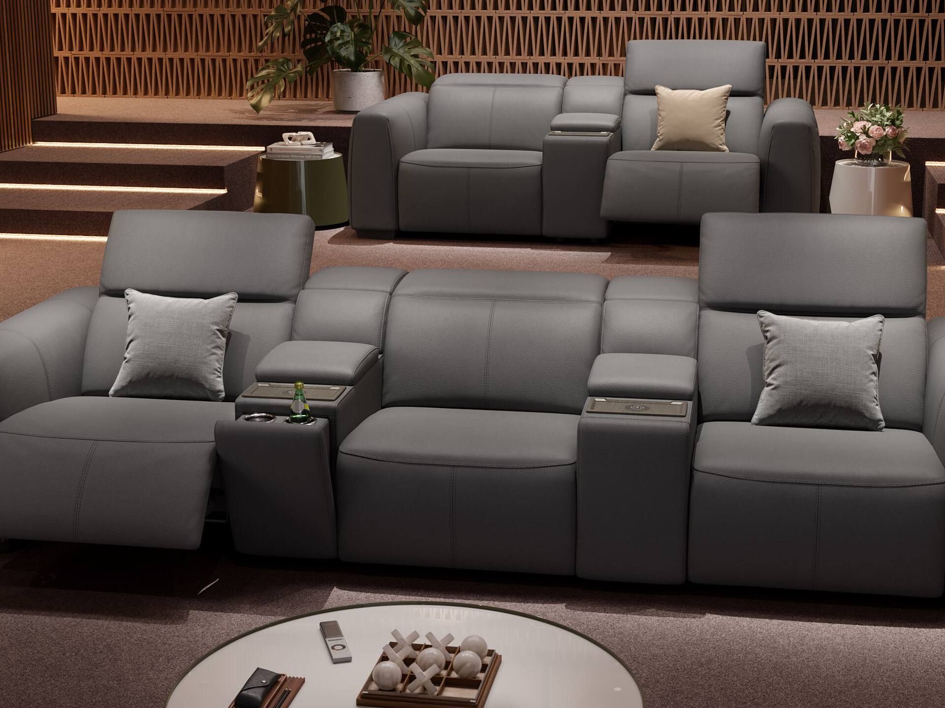 3-местный кожаный диван Sofanella тысячное кино ARCH-00117253 - Вид №4