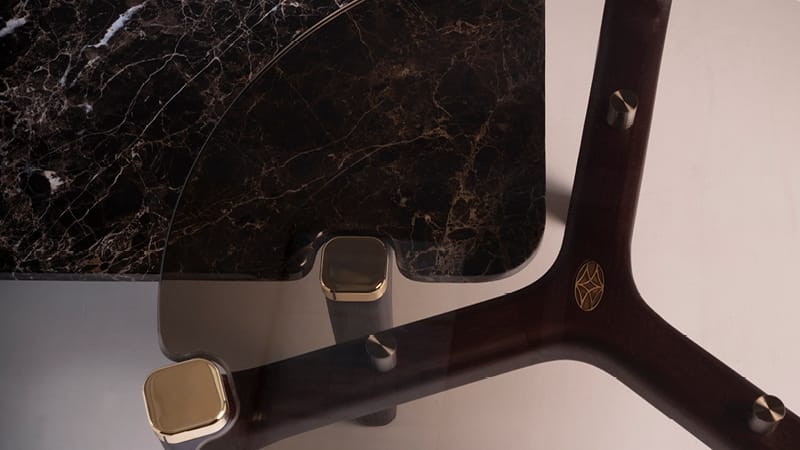 Прямоугольный журнальный столик из мрамора и дерева OPERA CONTEMPORARY THIERRY ARCH-00136929 - Вид №3