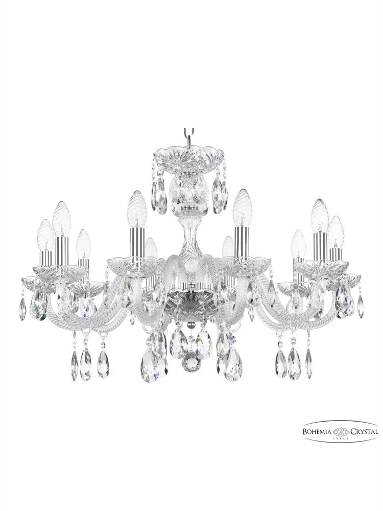 90664254 Люстра подвесная хрустальная 117/10/240 Ni Bohemia Ivele Crystal Тип С STLM-0328620