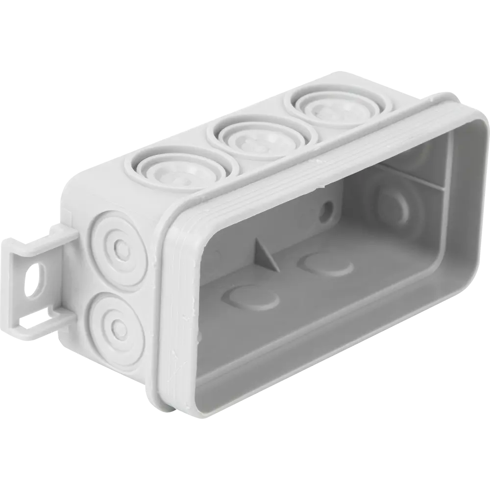 Распределительная коробка открытая Экопласт 90х42х40 мм 10 вводов IP56 цвет серый STLM-2166965 - Вид №1