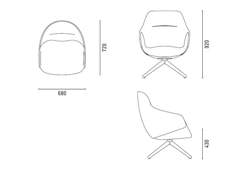 Вращающееся кресло с высокой спинкой SP01 ARCH-00126024 - Вид №4