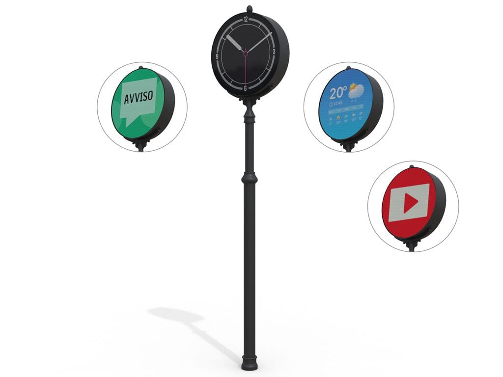 Уличные часы EUROCOMITALIA Orologio artistico con schermo ARCH-00103627