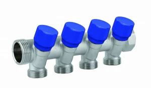 Carlo Poletti C324N00QR Коллектор сборный с регулировочным клапаном. 3 ответвления, межосевое расстояние 35 мм.