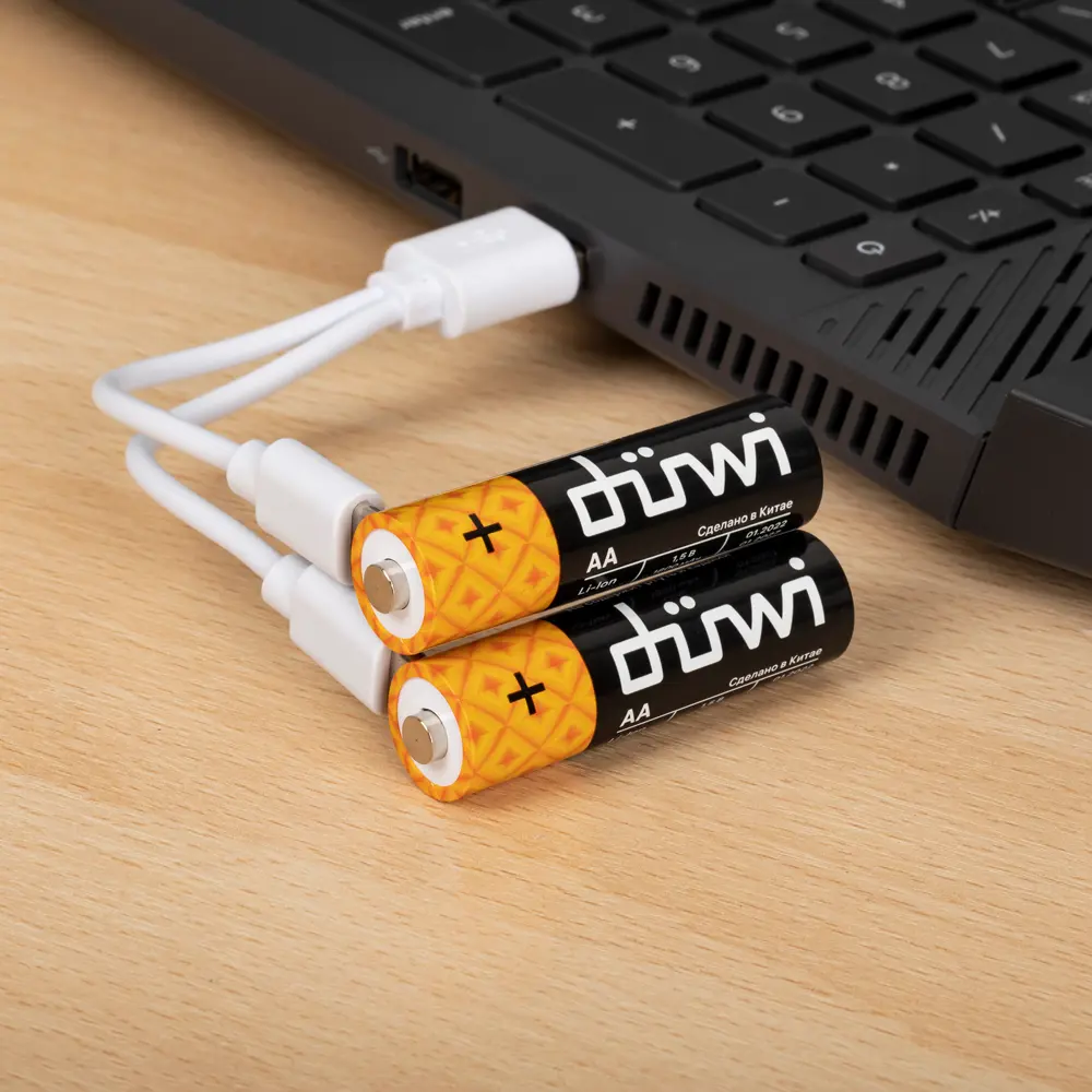 Аккумуляторы DUWI AA литий-ионные 1800 мАч 2 шт с USB-C зарядкой 84376890 STLM-0048865 - Вид №8