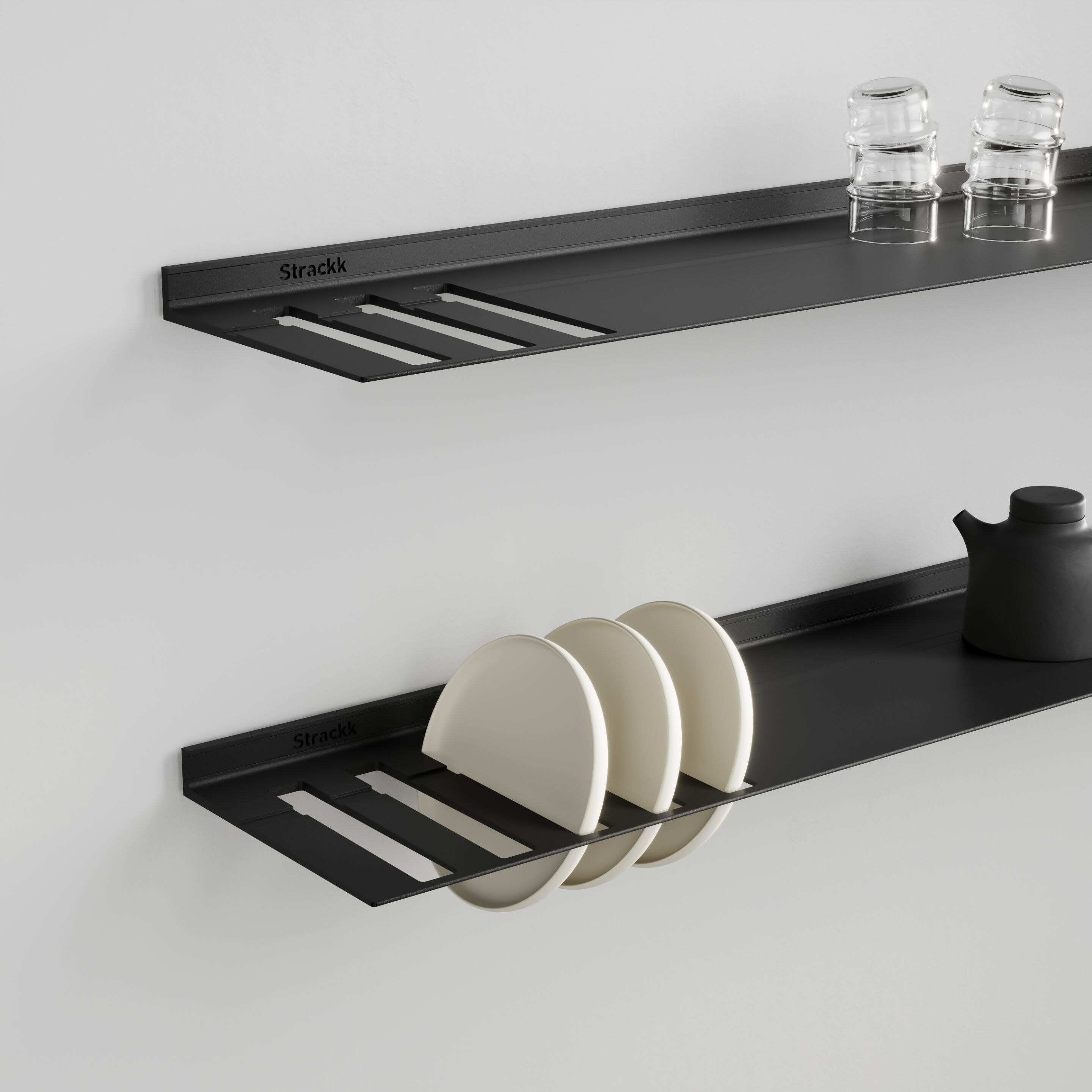 Кухонная полка с крылом Strackk KITCHEN SHELF WITH PLATE RACK ARCH-00010903