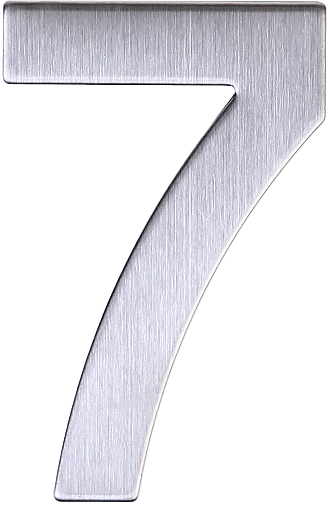 13284284 Цифра «7» самоклеящаяся 95х62 мм нержавеющая сталь цвет серебро STLM-0002993 LARVIJ