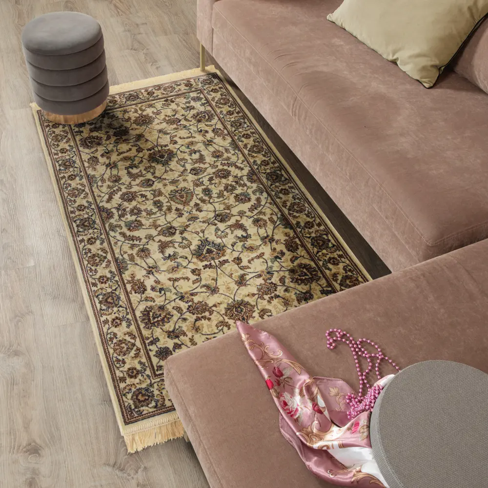 DEVOS-CABY Ковер Isphahan кремовый 80x150 см для современного интерьера 89375839 STLM-1541956