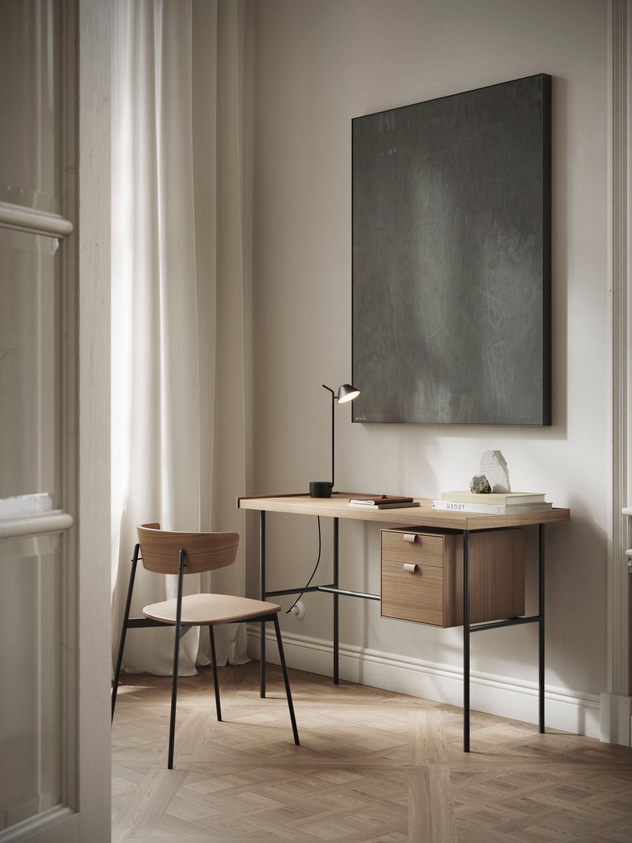 Деревянный и металлический письменный стол с ящиками TREKU Kutxa ARCH-00117060 - Вид №4