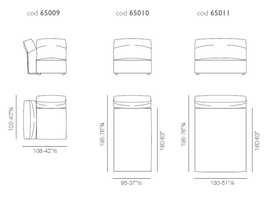 Модульный съемный диван Vibieffe Quite luxury ARCH-00074515 - Вид №18