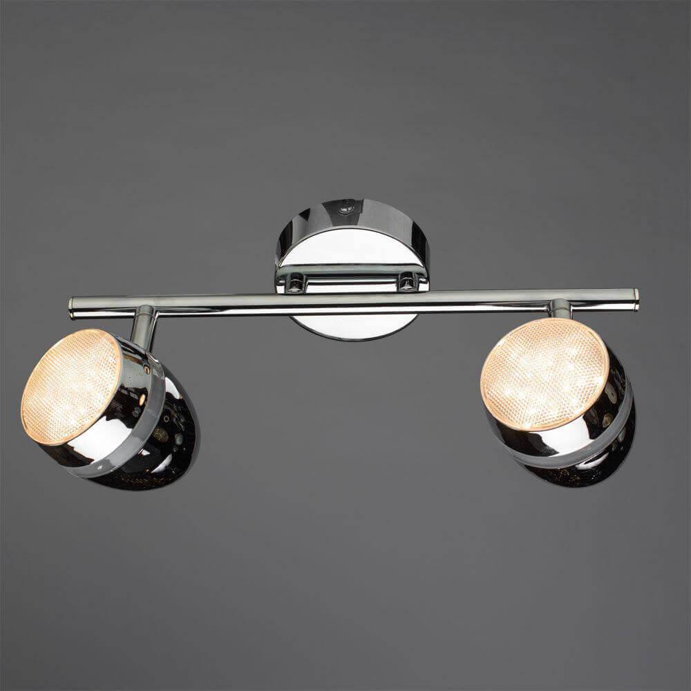 Светодиодный спот цвета хром с 2 плафонами Arte Lamp A6701PL ARTE LAMP A6701 00-3926311 Хром  - Вид №1
