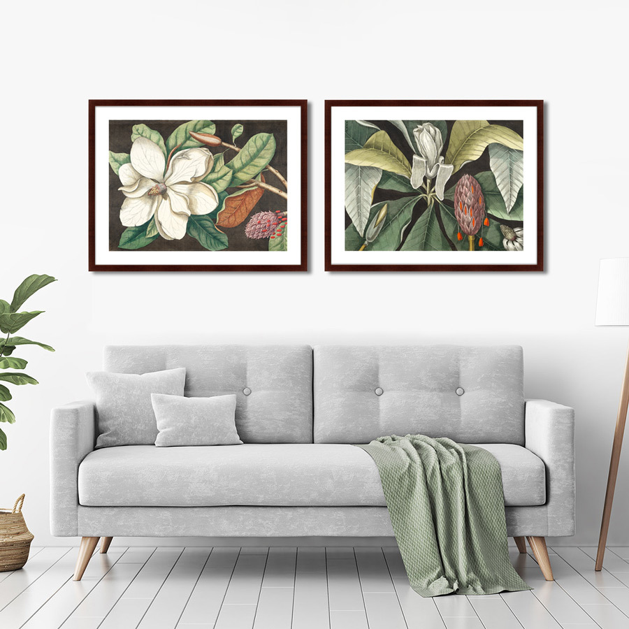 Картина в деревянной раме 78,5х100 см Beauty bloom №1, 1732г. КАРТИНЫ В КВАРТИРУ  264205 Белый;зеленый;разноцветный  - Вид №2