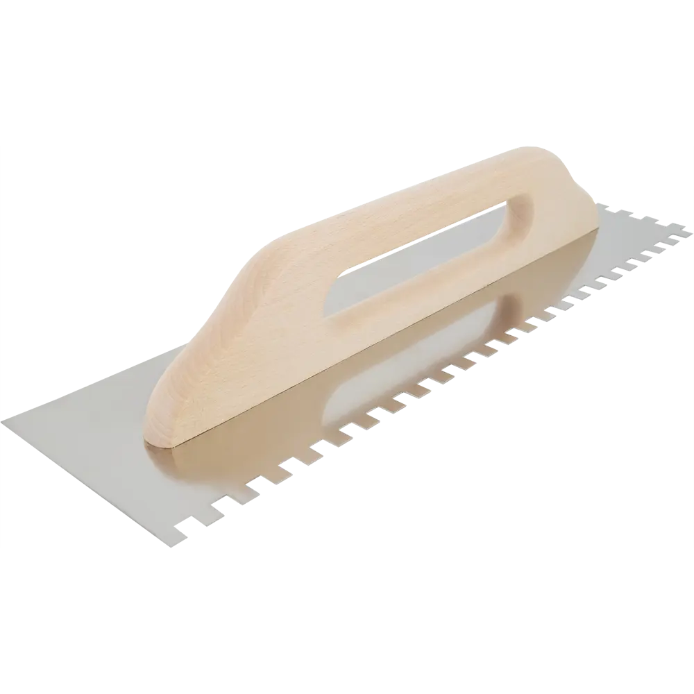 Гладилка зубчатая из нержавеющей стали Hardy 0800-434810 130x480 мм, зуб 10x10 мм STLM-2197486