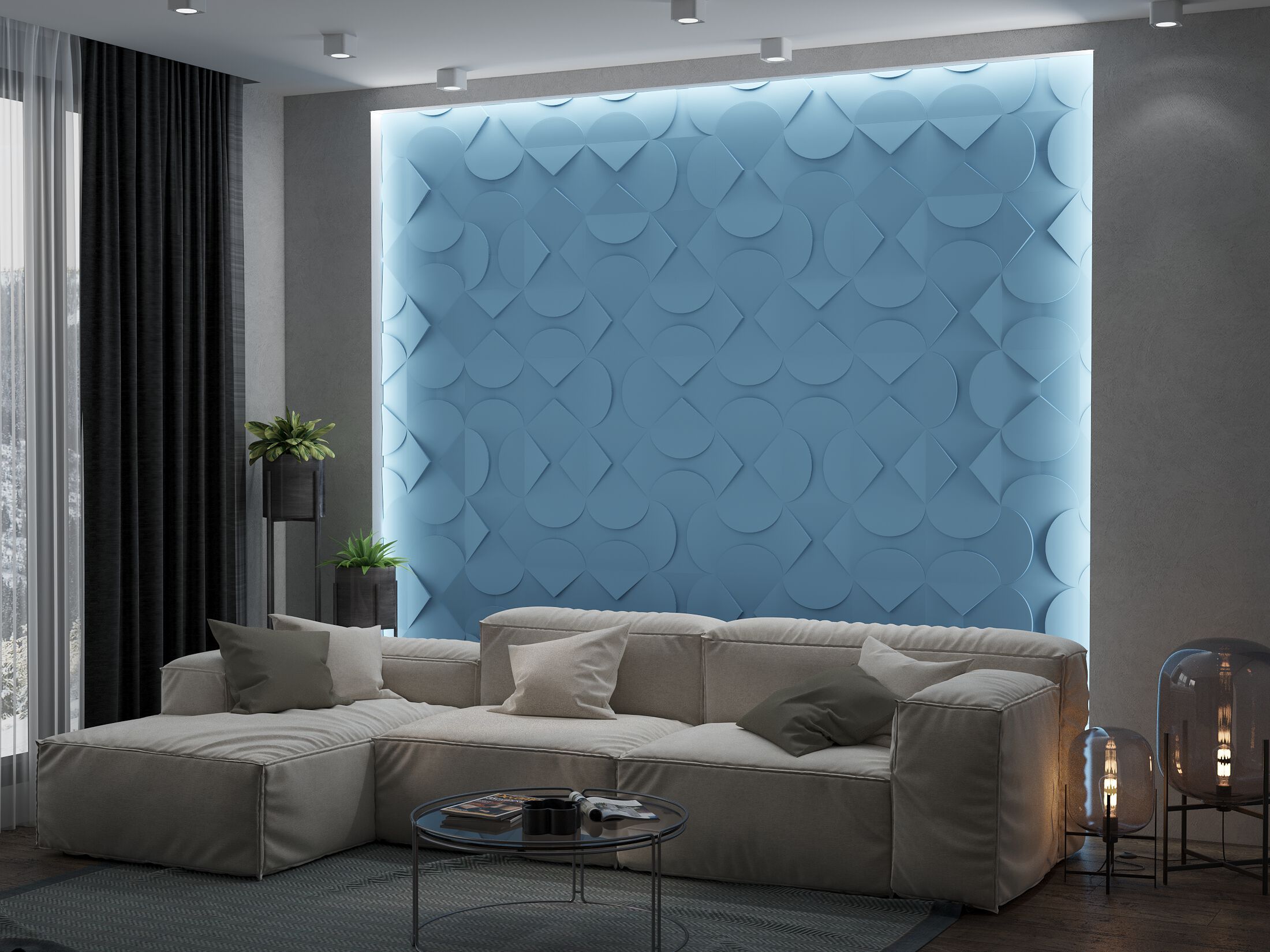 Трехмерное гипсовое покрытие WallDeco M-Modern ARCH-00030426