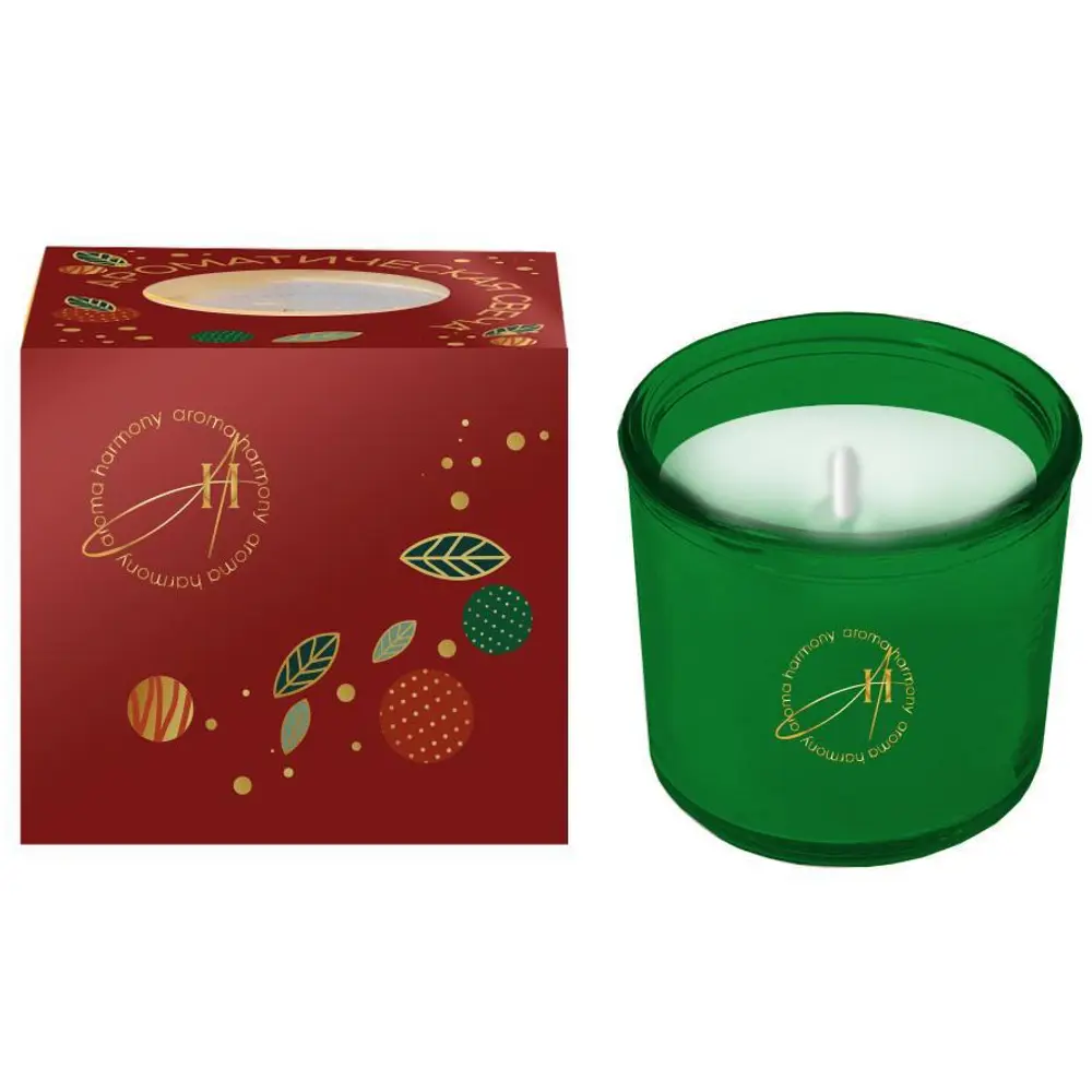 Свеча в стакане Aroma Harmony Вишневый пирог 5.5 см цвет зеленый STLM-2158111