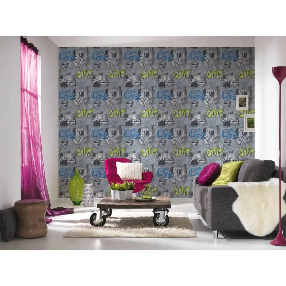 Обои бумажные A.S. Creation Boys & Girls 5 серые 0.53 м 304682 Boys + girls 5 STLM-2004378 - Вид №3