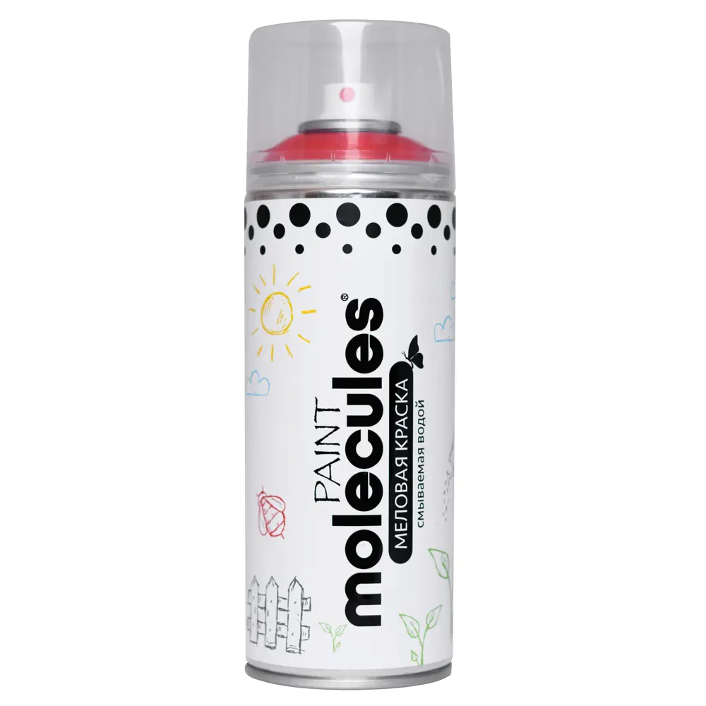 Краска аэрозольная Molecules Меловая цвет красный 520 мл STLM-2090998