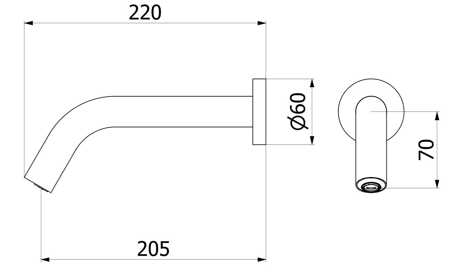 Электронный настенный смеситель для раковины IB Powa ARCH-00005366 - Вид №4