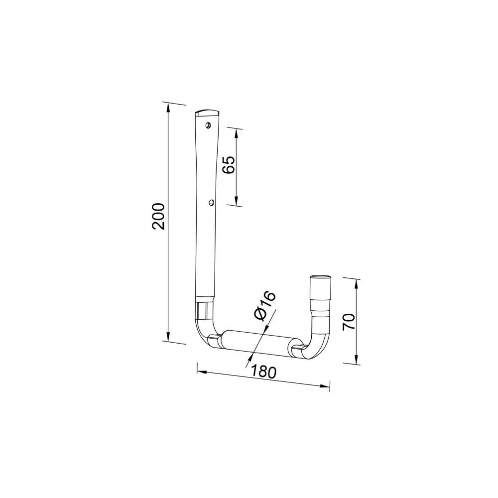 Крючок гаражный 1.6x20x18 см KONSENSA сталь цвет черный/золотой нагрузка до 30 кг 89433817 STLM-2137547  - Вид №3