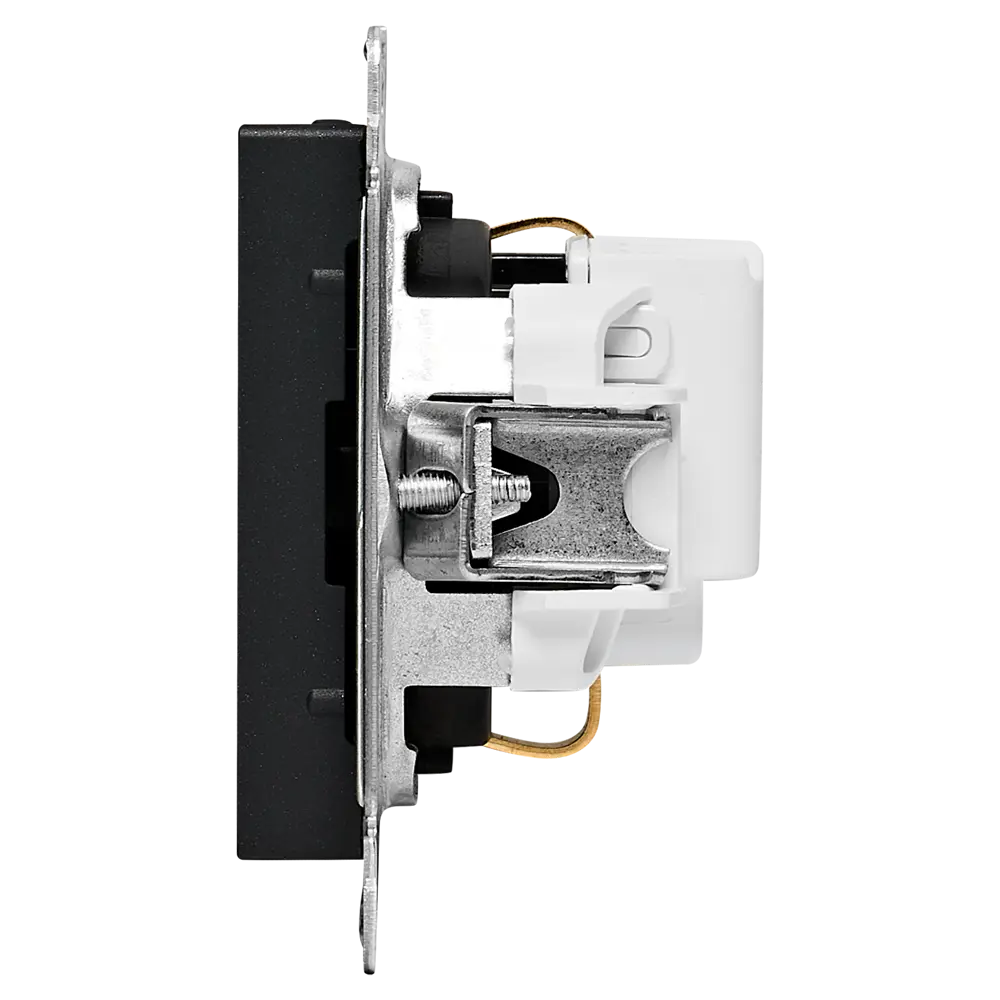 Розетка встраиваемая Systeme Electric AtlasDesign с заземлением со шторками цвет базальт STLM-2076782 - Вид №3