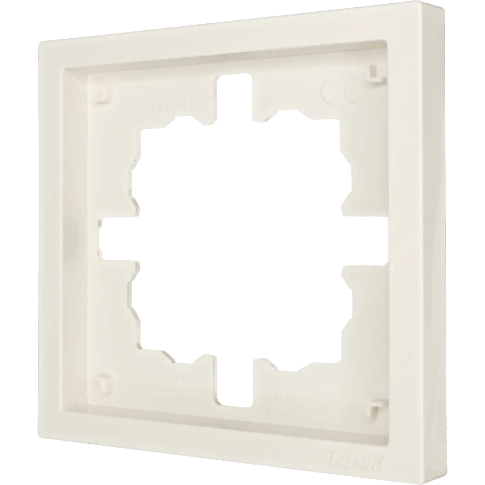 Рамка для розеток и выключателей Lezard Zima 1 пост цвет слоновая кость STLM-2044736 - Вид №1