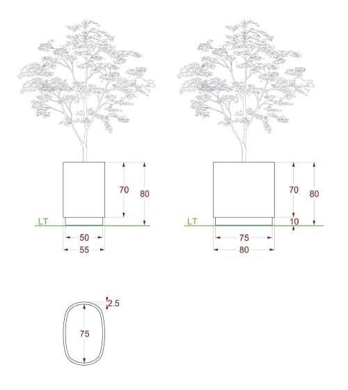 Плантатор из оцинкованной стали Viscio Urban Design Эол ARCH-00045714 - Вид №3