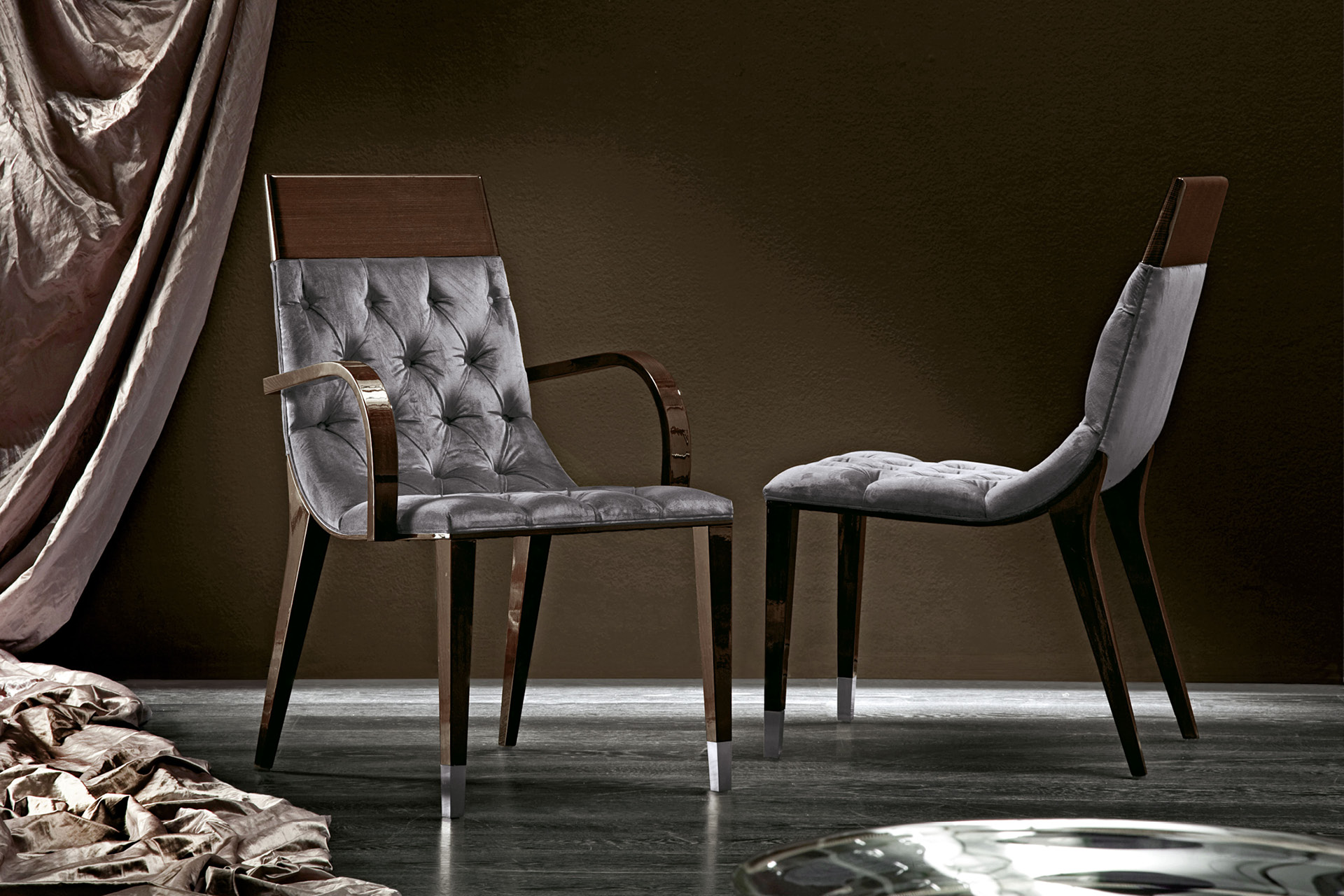 GRST56 Vogue Стул стежкой капитоне и подлокотниками - giorgio collection  - Вид №1