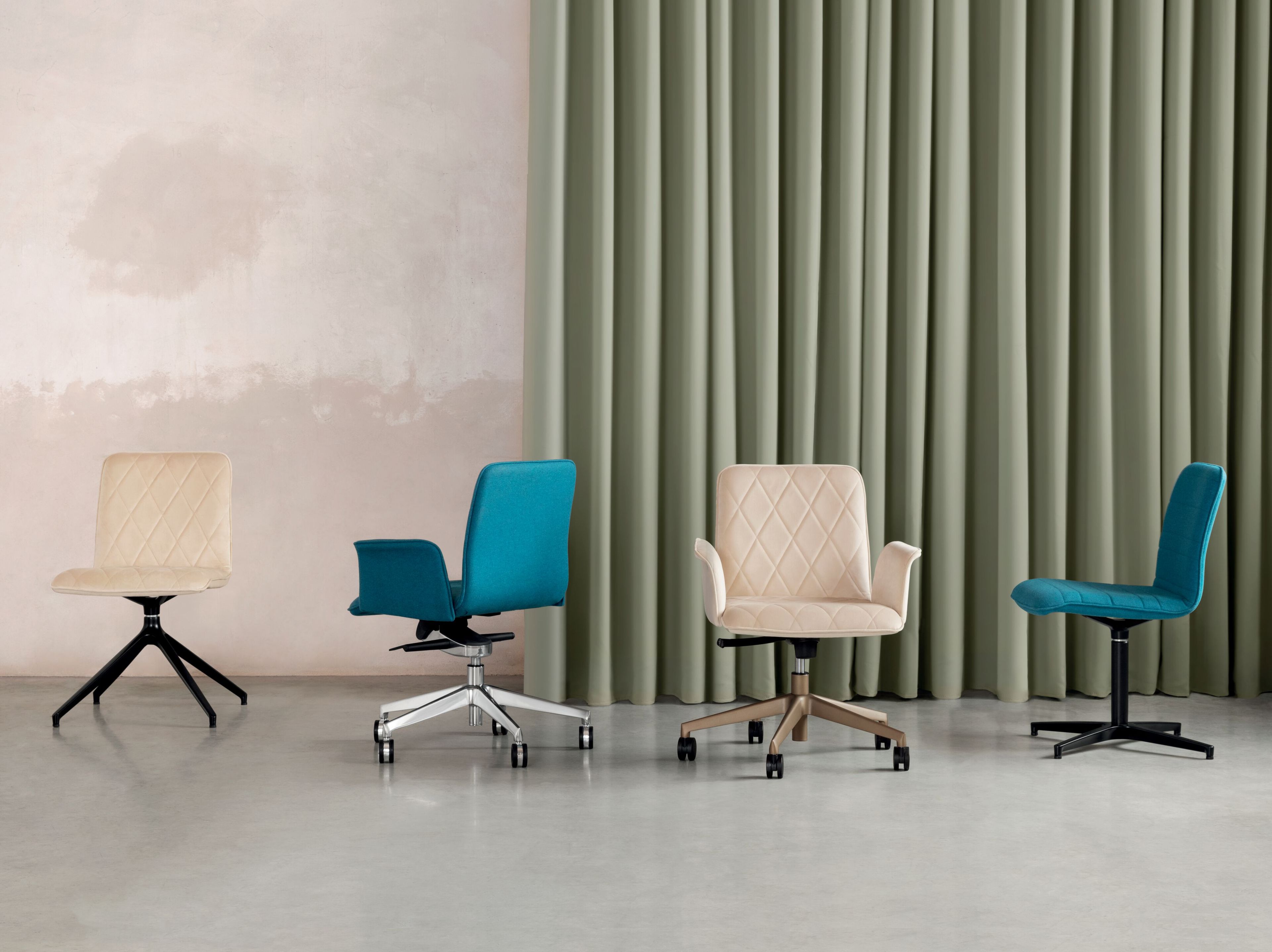 Деревянный стул с подлокотниками с колесами Riccardo Rivoli Flo ARCH-00049978 - Вид №3