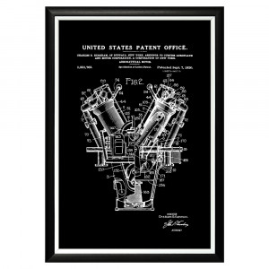 896521284_1818 Арт-постер «Патент на аэронавигационный двигатель» Object Desire