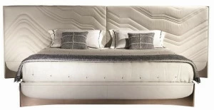 Visionnaire Двуспальная кровать из черного дерева с мягким изголовьем Ca' foscari