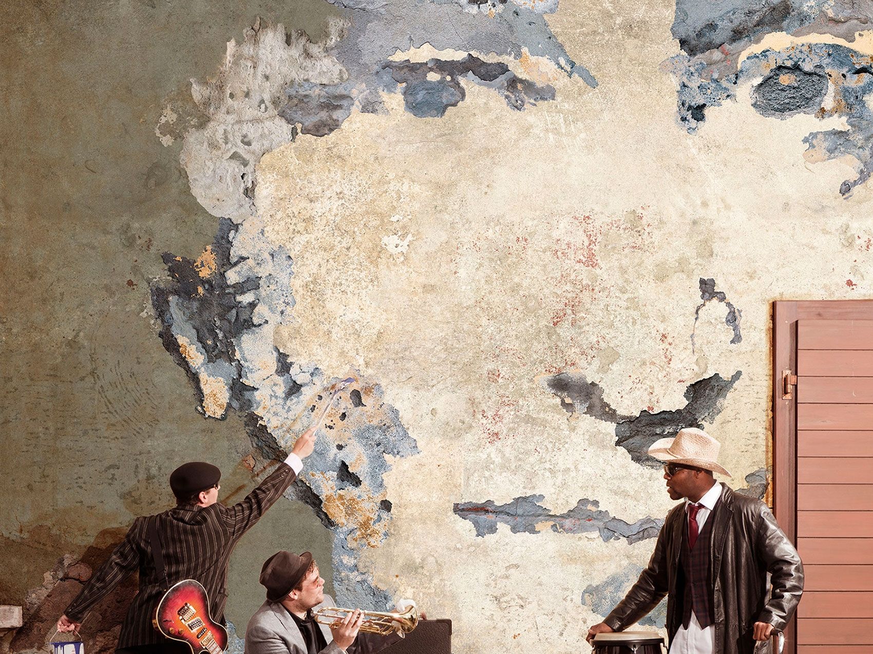 Огнестойкие водонепроницаемые прорезиненные обои из стекловолокна Tecnografica поверхности ARCH-00116737