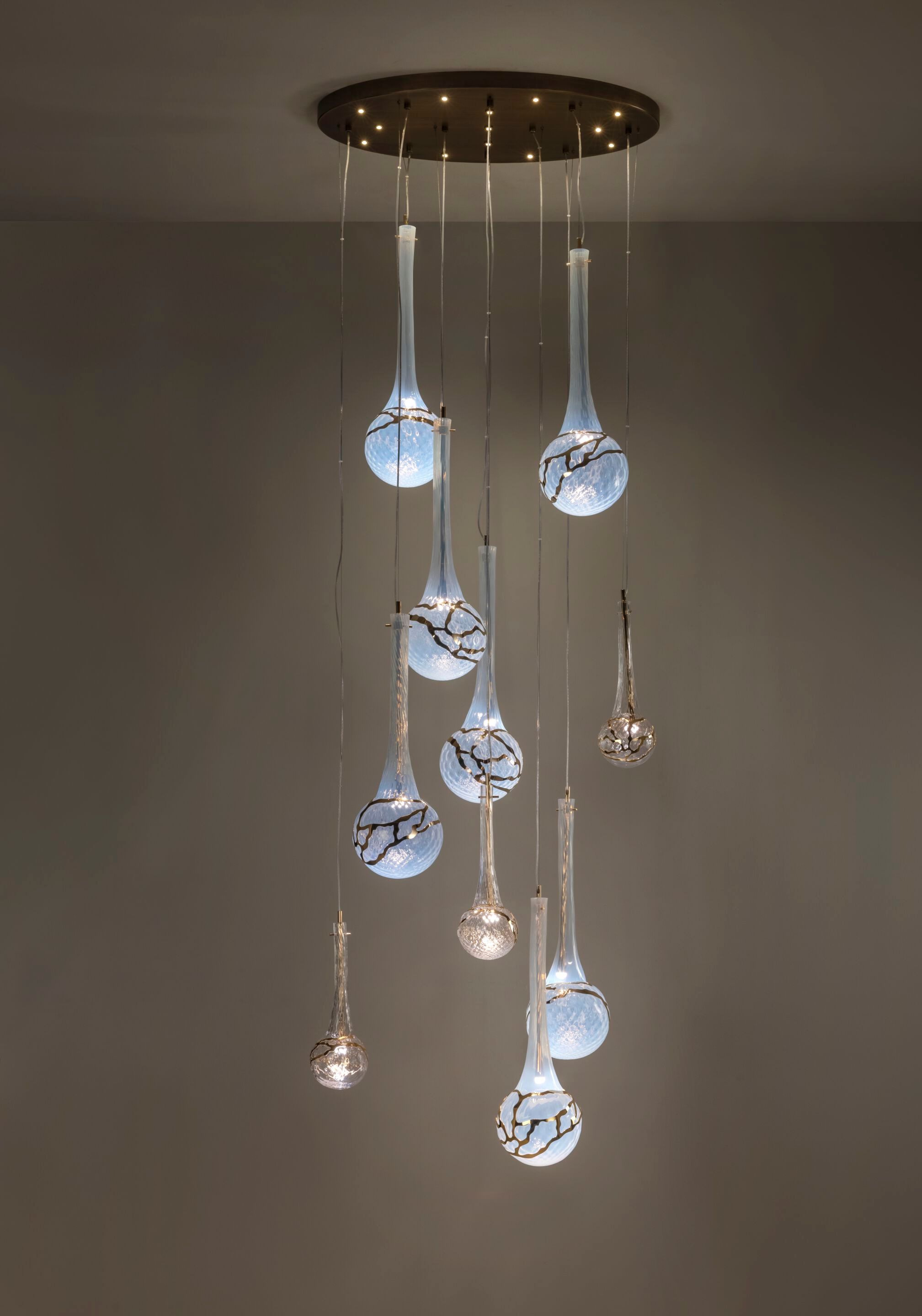 Люстра из дутого стекла Patrizia Volpato лунные капли ARCH-00039469 - Вид №1