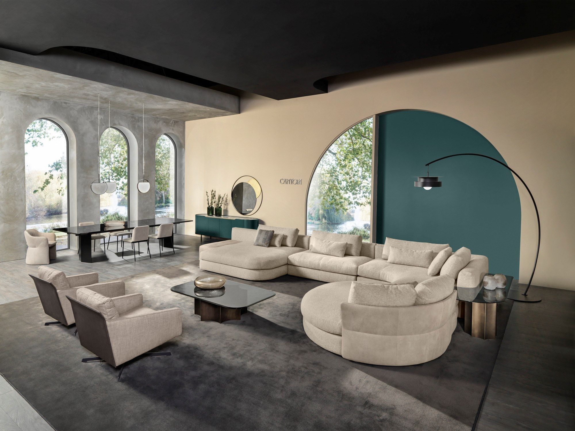 Тканевый диван с полуостровом Cantori Оазис ARCH-00073114 - Вид №3