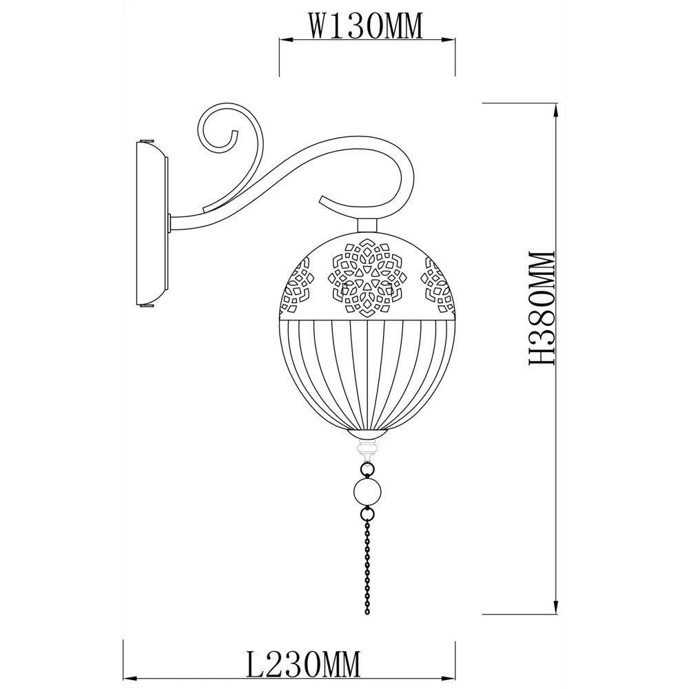 Бра «Grace» 657/1А 1хЕ14х40 Вт цвет белый/золотой Escada STLM-2161267 - Вид №6