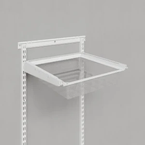 Корзина выдвижная 39.5x18.5x41 см цвет белый