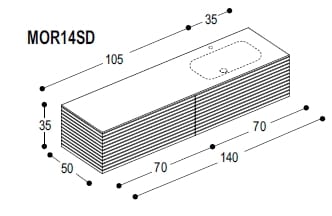 Деревянный подвесной умывальник Moab MORE ARCH-00080795 - Вид №12