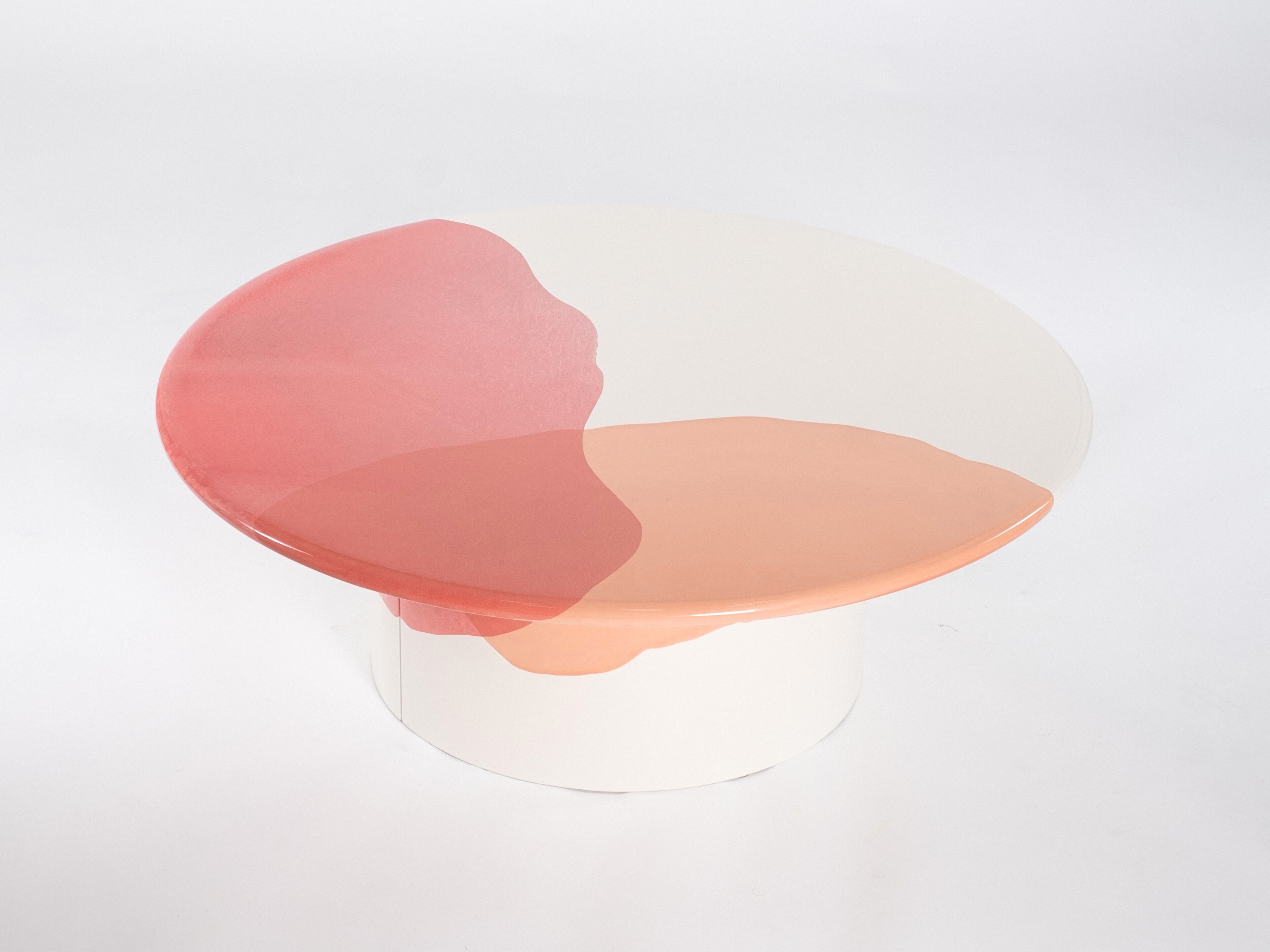 Круглый журнальный столик из эмалированной стали Patrick Jouin Edition Drop ARCH-00042187