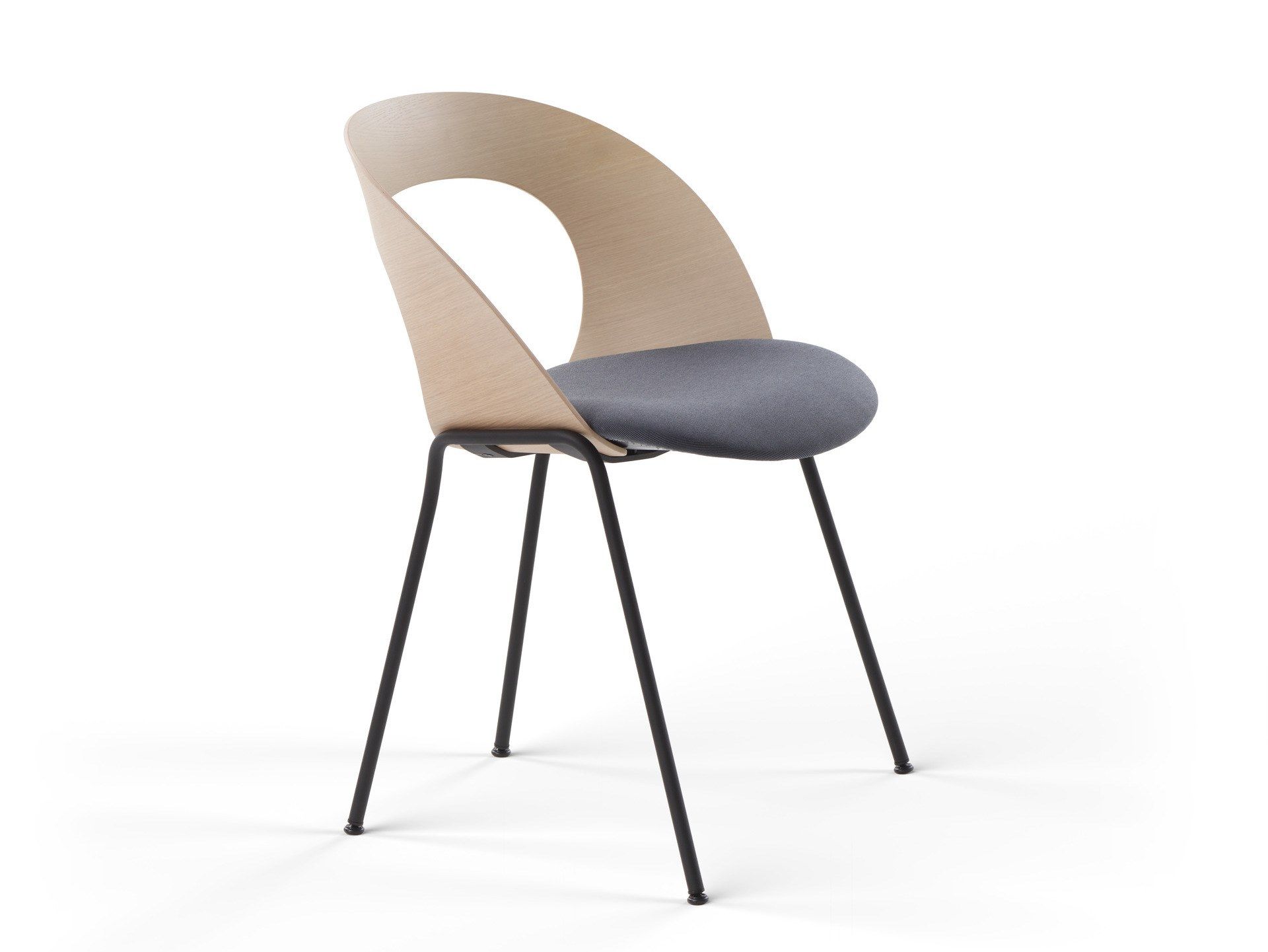 Штабелируемый стул из фанеры с мягким сиденьем Brunner MUDRA ARCH-00013834