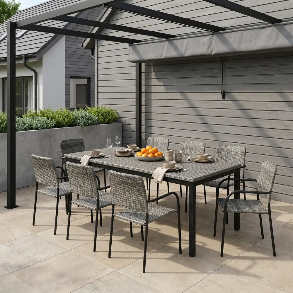 Кресло садовое Zena 61x57x85 см пластик серый Santreyd нет STLM-2092218 - Вид №5