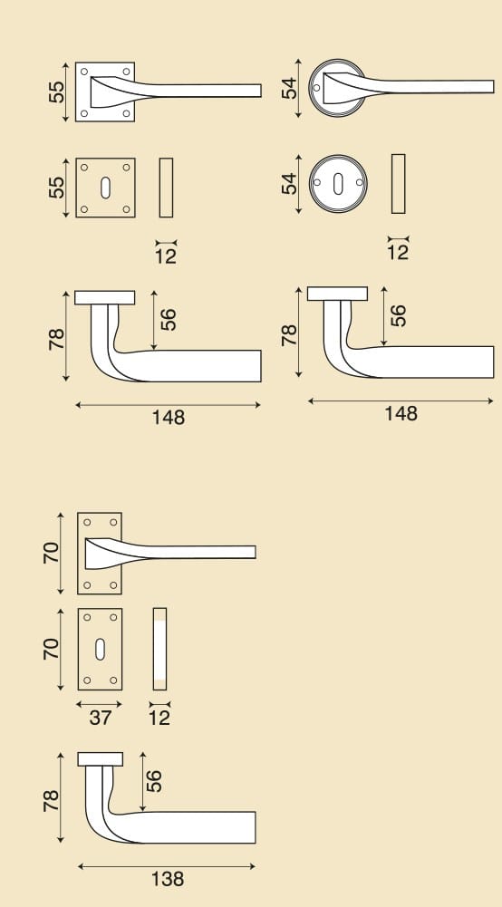 Бронзовая ручка на розетке GIARA ART DESIGN-BRONZE LA ARCH-00033334 - Вид №4