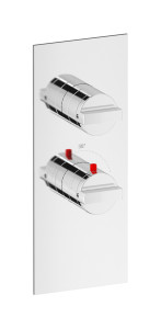 EUA111BONHJ Комплект наружных частей термостата на 1 потребителей - вертикальная прямоугольная панель с ручками Hey Joe IB Aqua - 1 потребитель