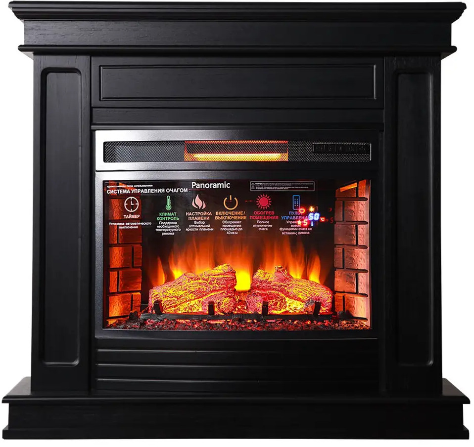91022530 Каминокомплект Inter Flame Стаффорд венге с очагом Panoramic 06-25 LED FX Q STLM-0445243