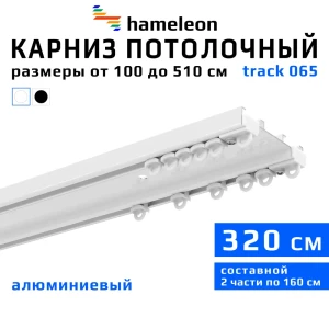 Шинный карниз двухрядный Hameleon 065.1 320 см алюминий