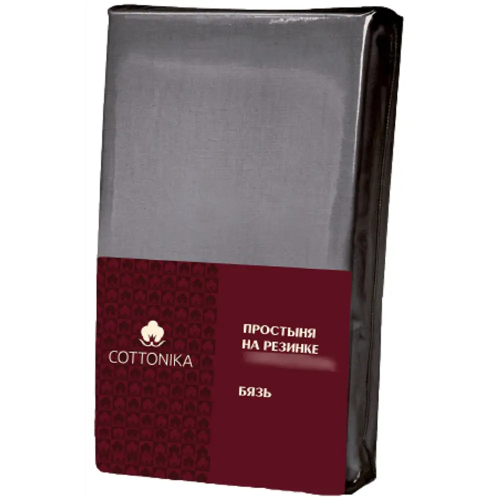 Простыня Cottonika Гамма А 160x200x20 см бязь на резинке темно-серый STLM-2053741